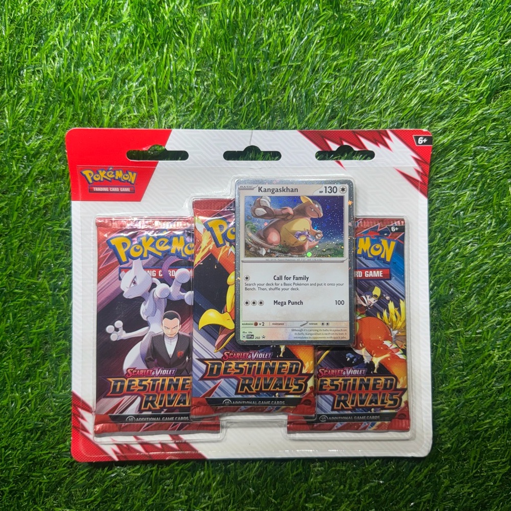 2025 Pokemon Scarlet & Violet ‘Kangaskhan Destined Rivals 3 Pack Blister Pack’